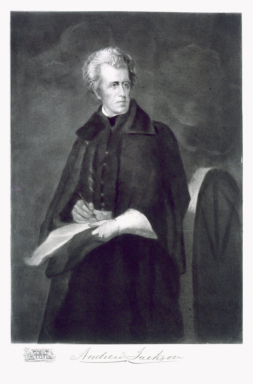 Andrew Jackson, 7º Presidente dos Estados Unidos da América, pub. 1901 (fotogravura) de Eliphalet Frazer Andrews