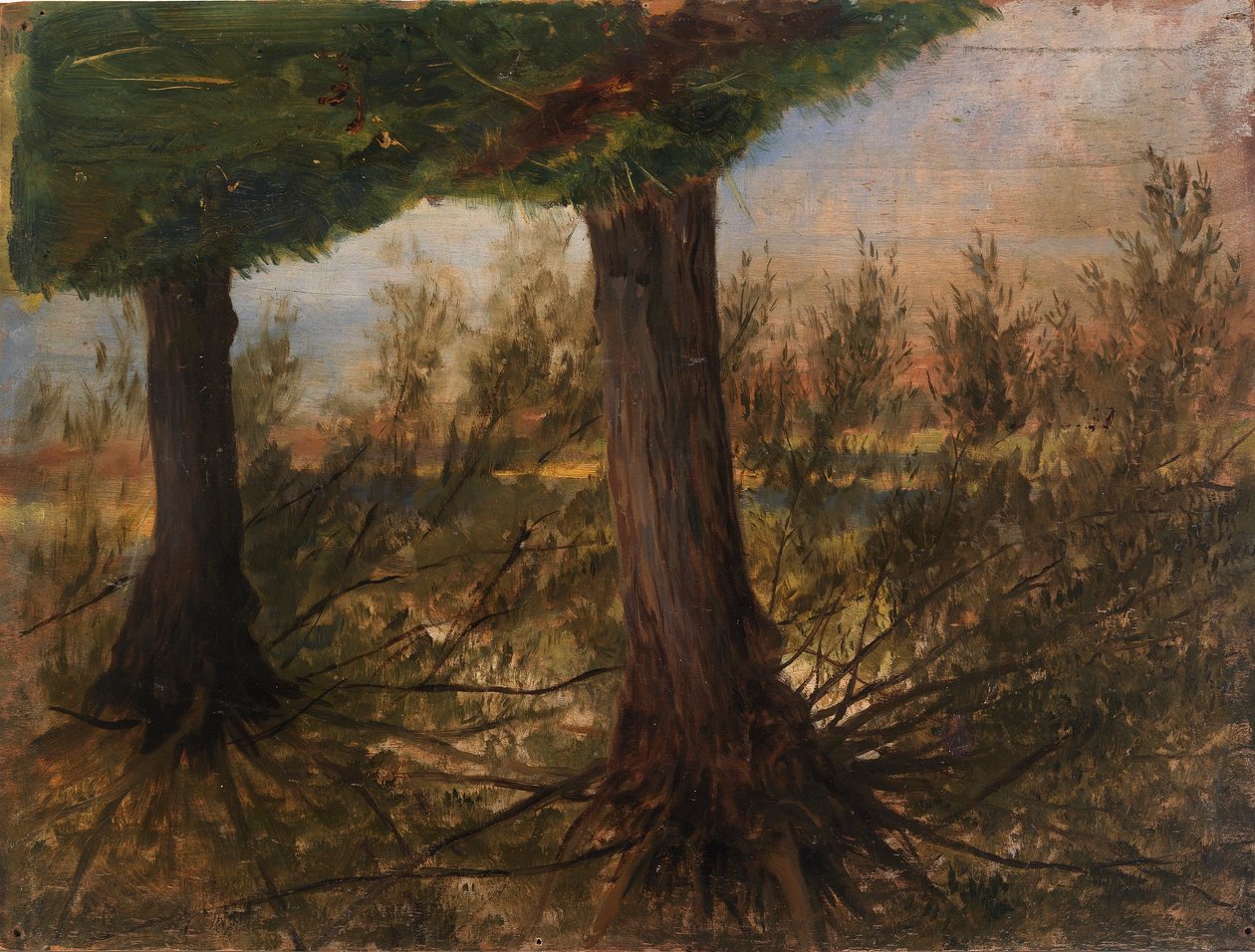 Árvores ao lado de um riacho de Eliphalet Fraser Andrews