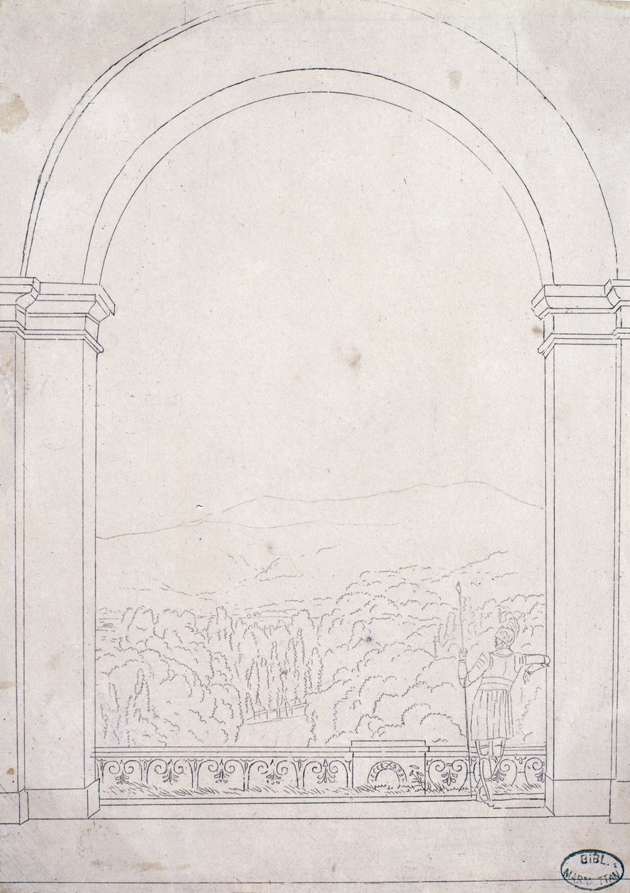 Arco na Villa em Poggio a Caiano, 1813 de Elisa Bonaparte