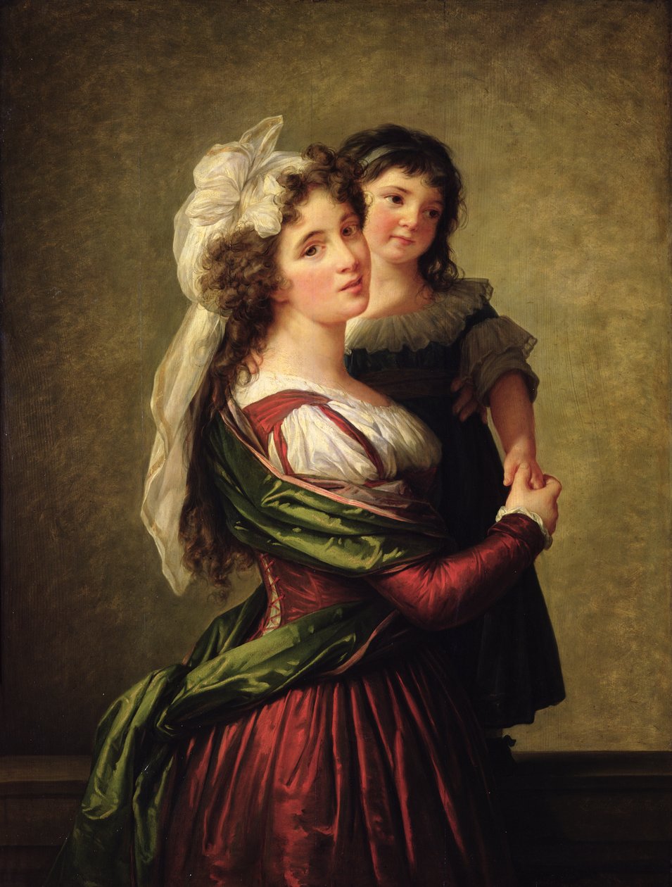 Madame Rousseau e sua filha, 1789 de Elisabeth Louise Vigee Lebrun