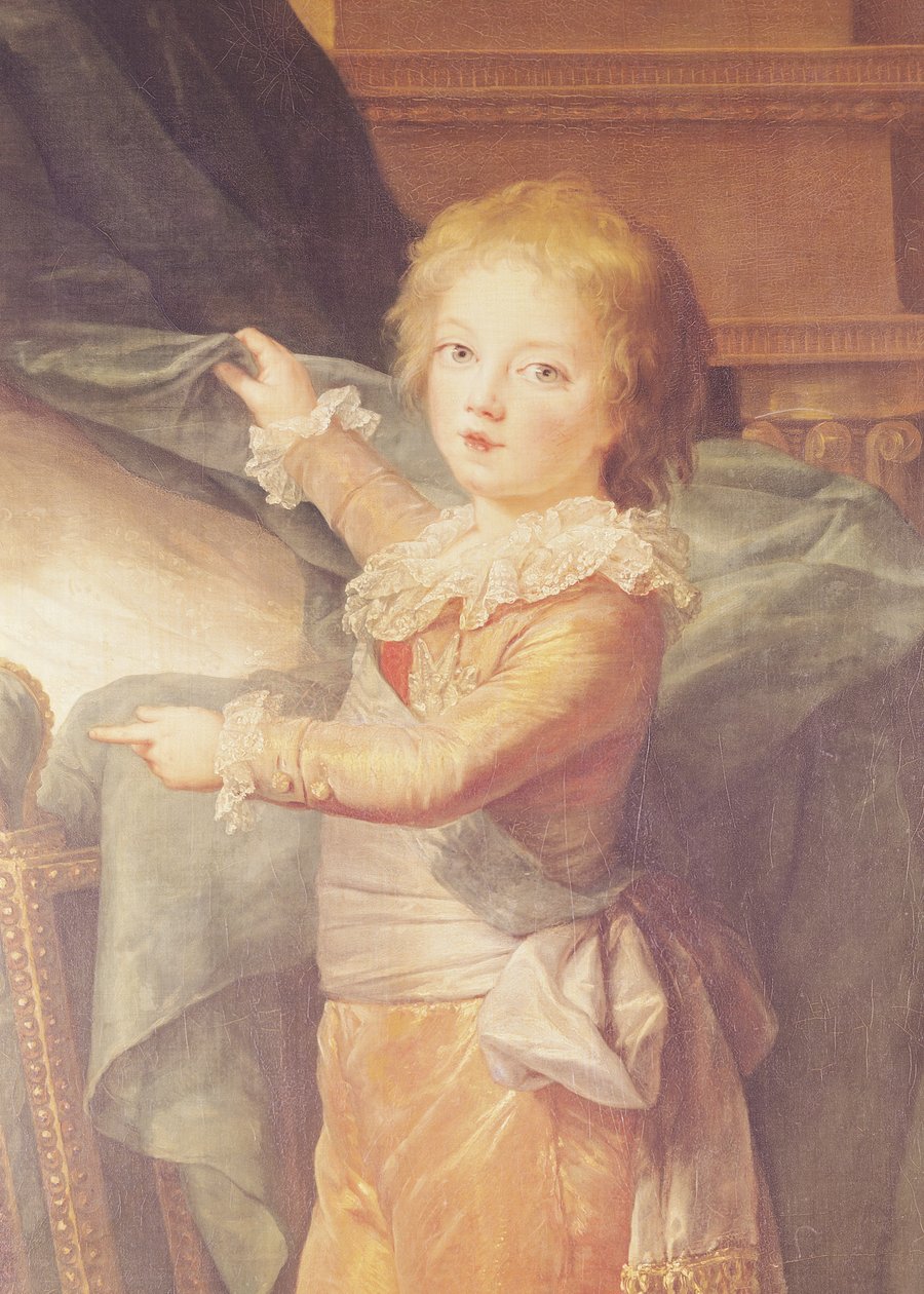 Maria Antonieta e seus Filhos, detalhe de Luís-José-Xavier (1781-89) (detalhe de 3822) de Elisabeth Louise Vigee Lebrun