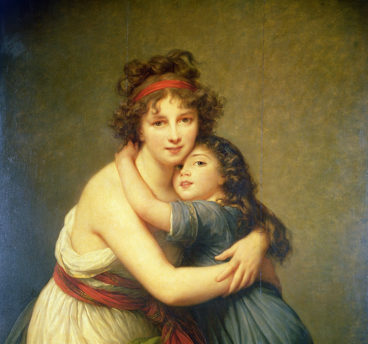 Madame Vigee-Lebrun e sua filha, Jeanne-Lucie-Louise 1780-1819 1789 óleo sobre tela detalhe de 27697 de Elisabeth Louise Vigee Lebrun