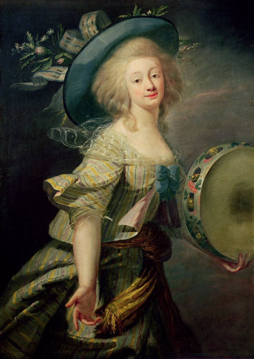 Retrato de Marie-Anne de Want (1710-1770), também conhecida como La Camargo de Elisabeth Louise Vigee Lebrun