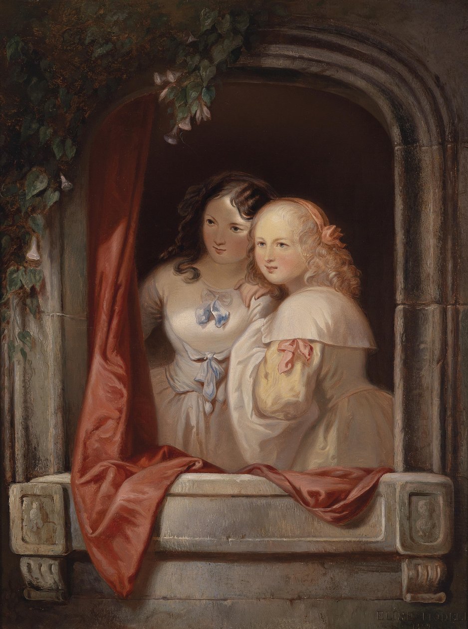 Duas meninas na janela de Elisabeth Modell