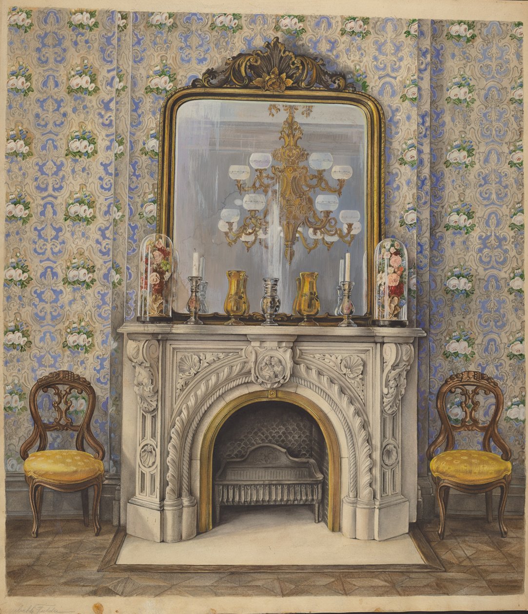 Parte de uma Sala de Estar, c. 1938. de Elisabeth Fulda