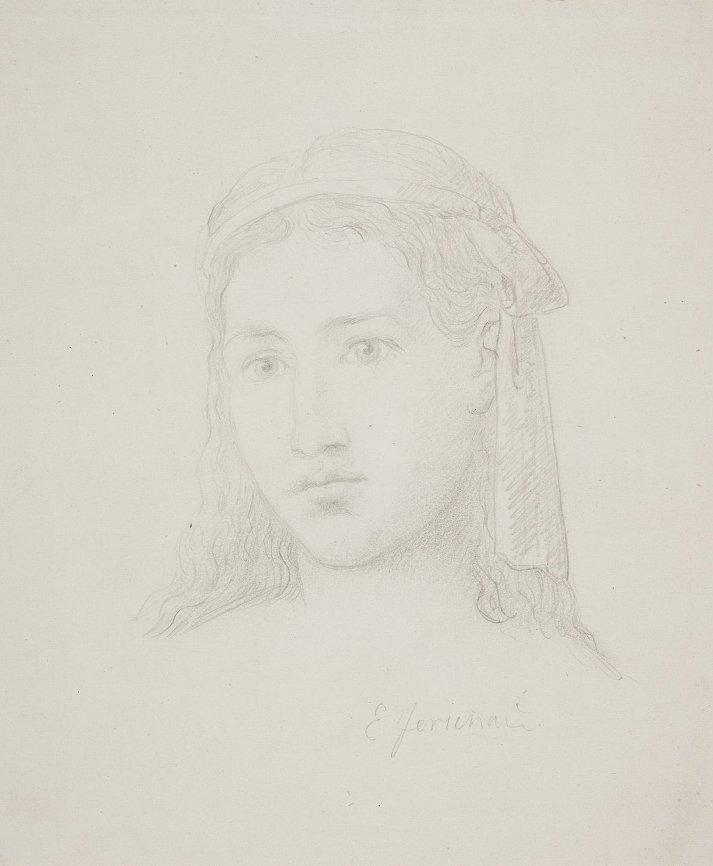 cabeça feminina de Elisabeth Jerichau Baumann