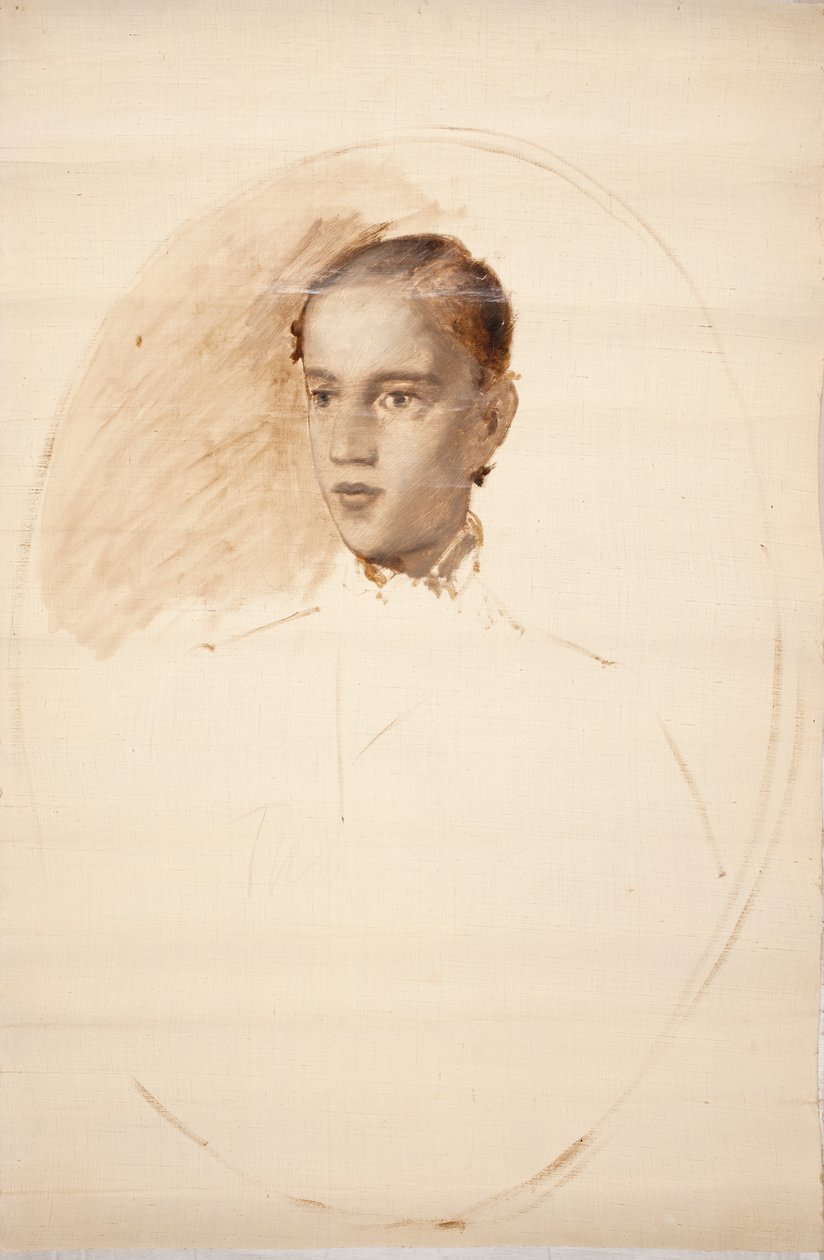 Esboço Do Retrato. Presumivelmente, o filho do artista Thorald Jerichau de Elisabeth Jerichau Baumann