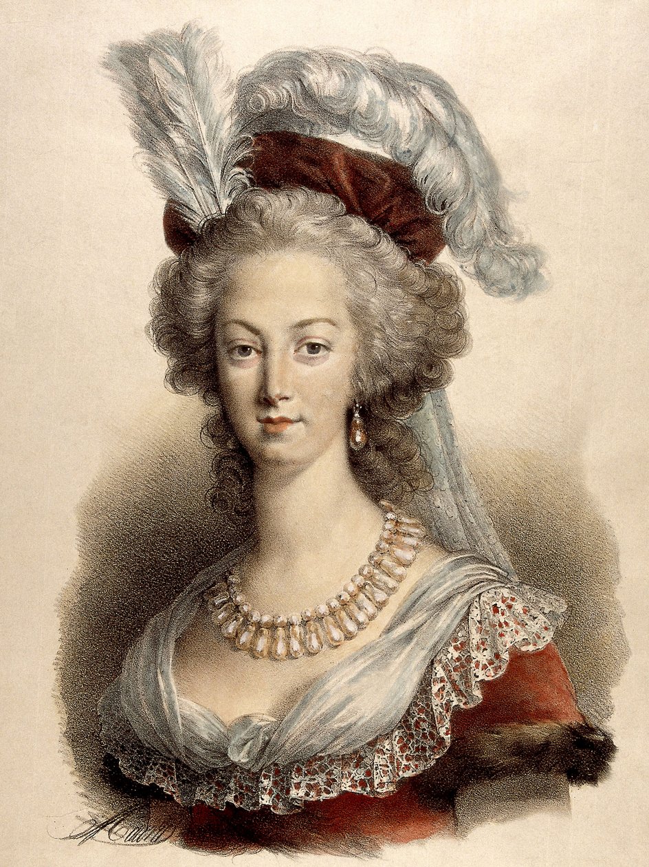 Rainha Maria Antonieta de Elisabeth Louise (after) Vigee Lebrun