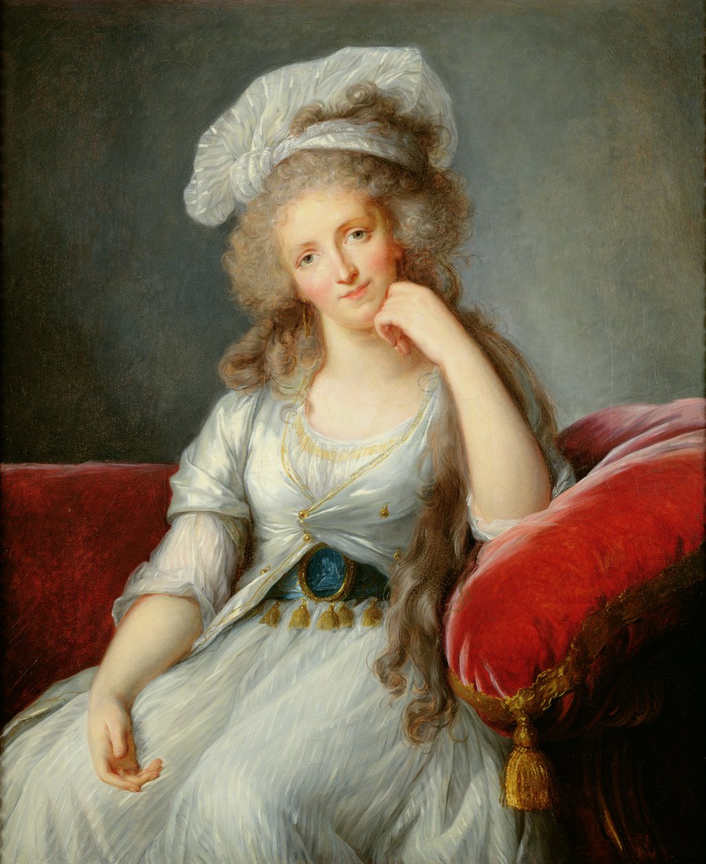 Louise-Marie Adelaide, duquesa de Orleans (óleo sobre tela) (ver também 91622) de Elisabeth Louise (after) Vigee Lebrun