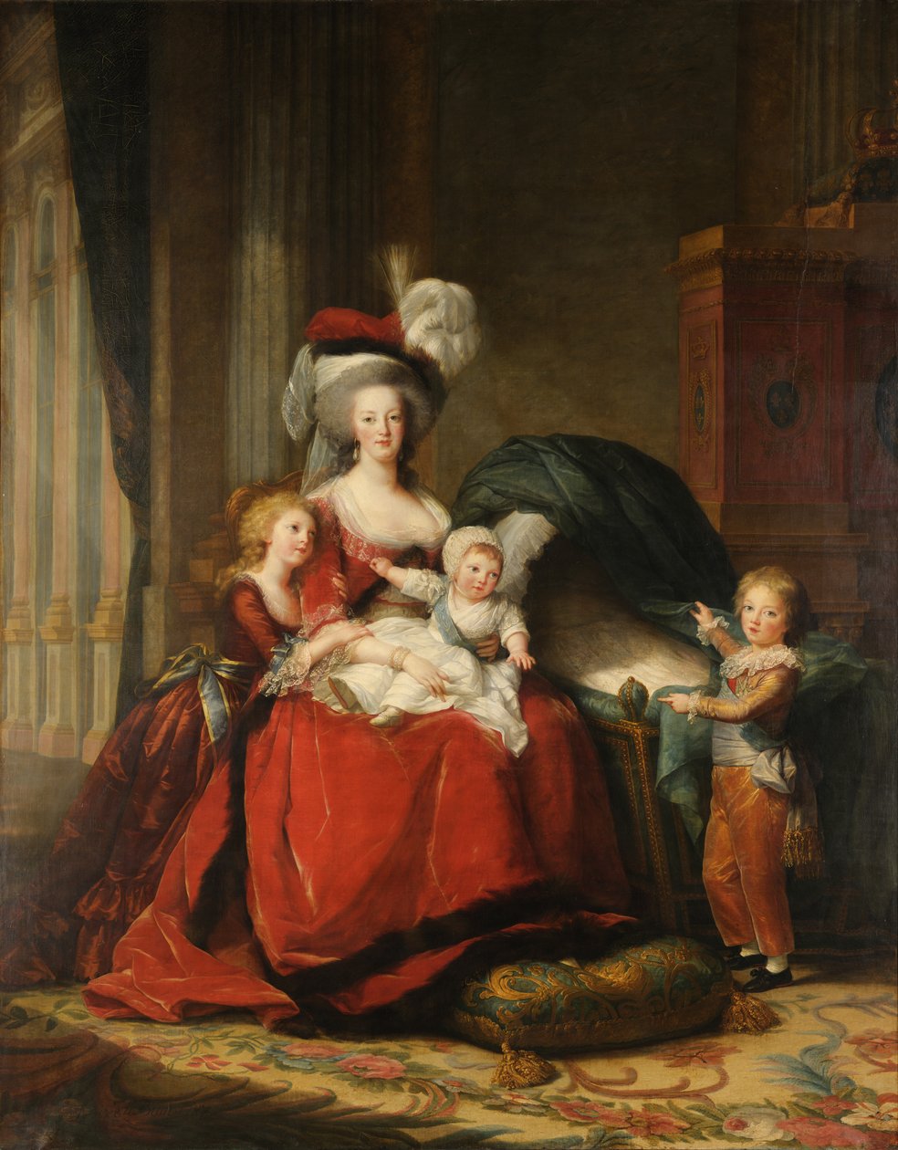 Francês: Marie-Antoinette de Lorraine-Habsbourg, reine de France et ses enfants Marie-Antoinette de Lorraine-Habsbourg, rainha de França, e seus filhos de Élisabeth Louise Vigée Le Brun