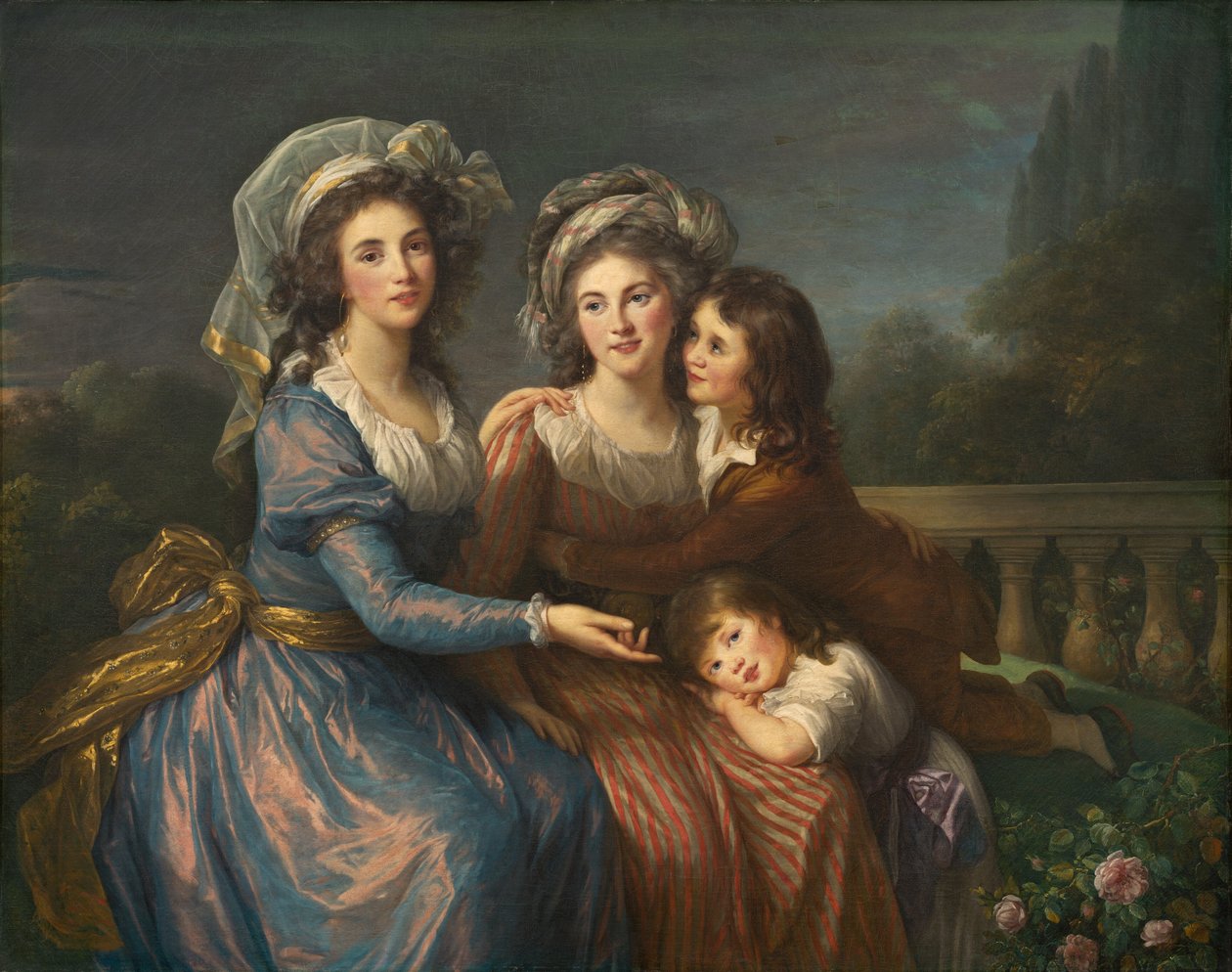 A Marquesa de Pezay e a Marquesa de Rougé com seus filhos Alexis e Adrien de Élisabeth Louise Vigée Le Brun