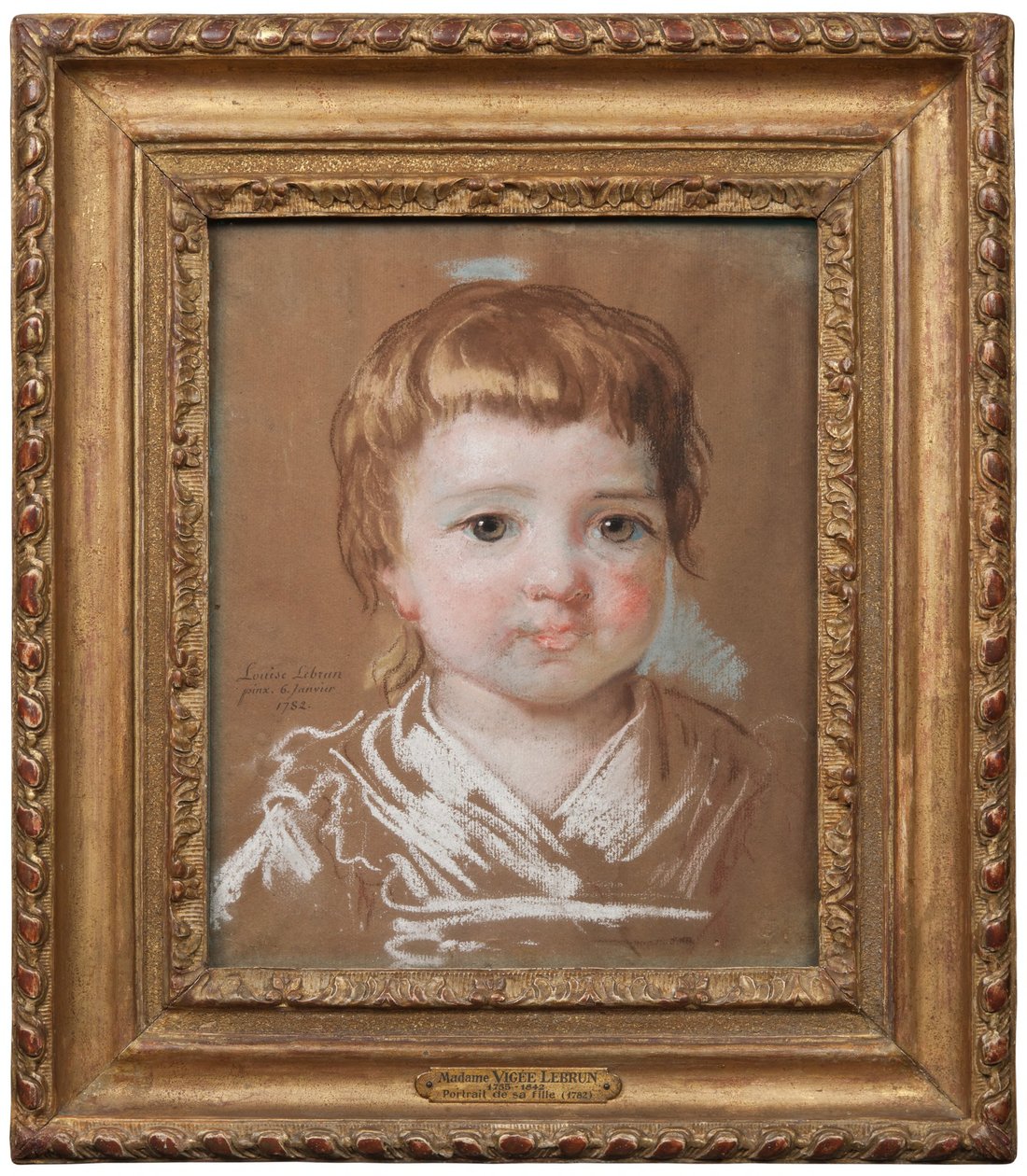 Jeanne Julie Louise Lebrun, filha da artista, com dois anos de Elisabeth Louise Vigee-Lebrun