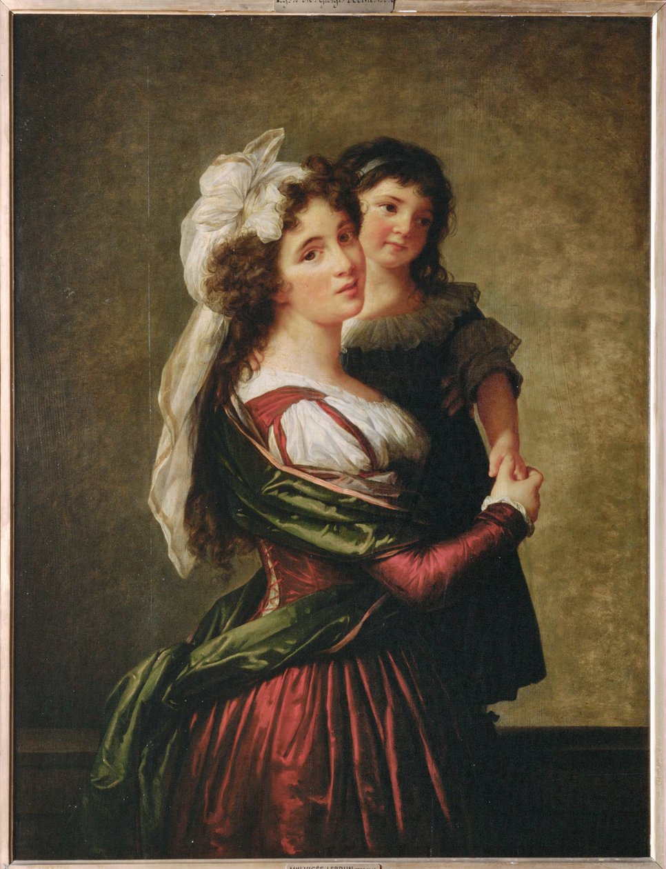 A Sra. Rousseau, esposa do arquiteto Pierre Rousseau, e a sua filha ... de Elisabeth Louise Vigee-Lebrun