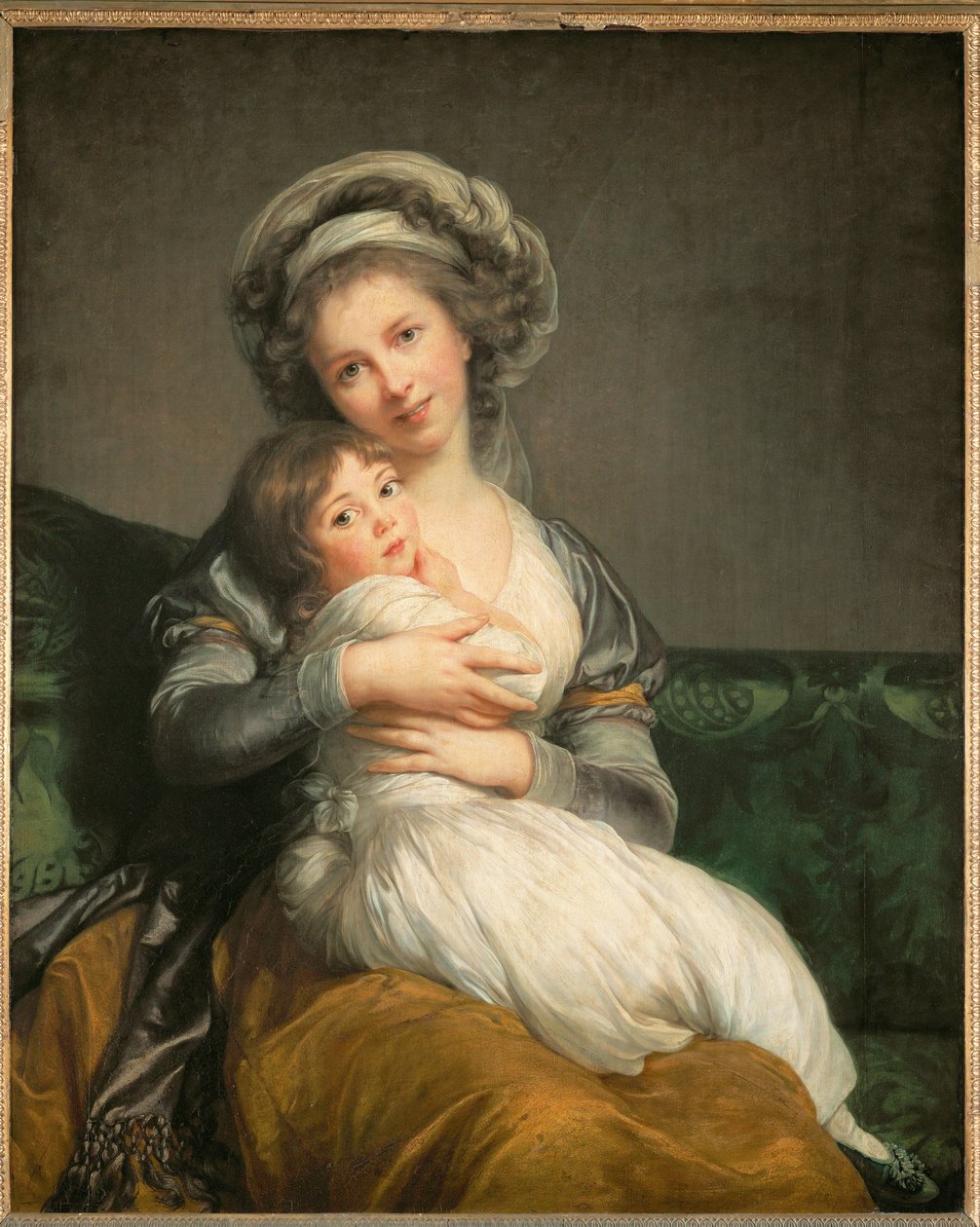 Vigee-Le Brun, autorretrato, e a sua filha Julie ... de Elisabeth Louise Vigee-Lebrun