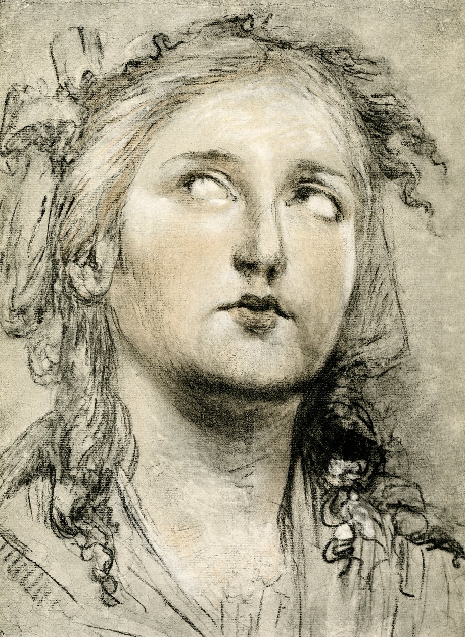 Estudo principal de uma menina de Elisabeth Louise Vigee Lebrun