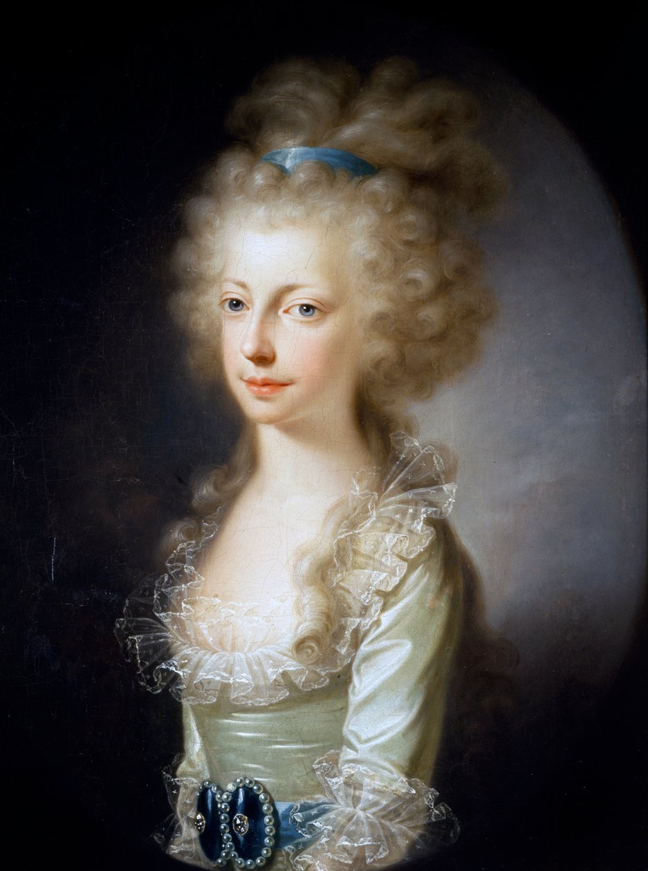Retrato da Arquiduquesa Maria Clementina da Áustria (óleo sobre tela) de Elisabeth Louise Vigee Lebrun