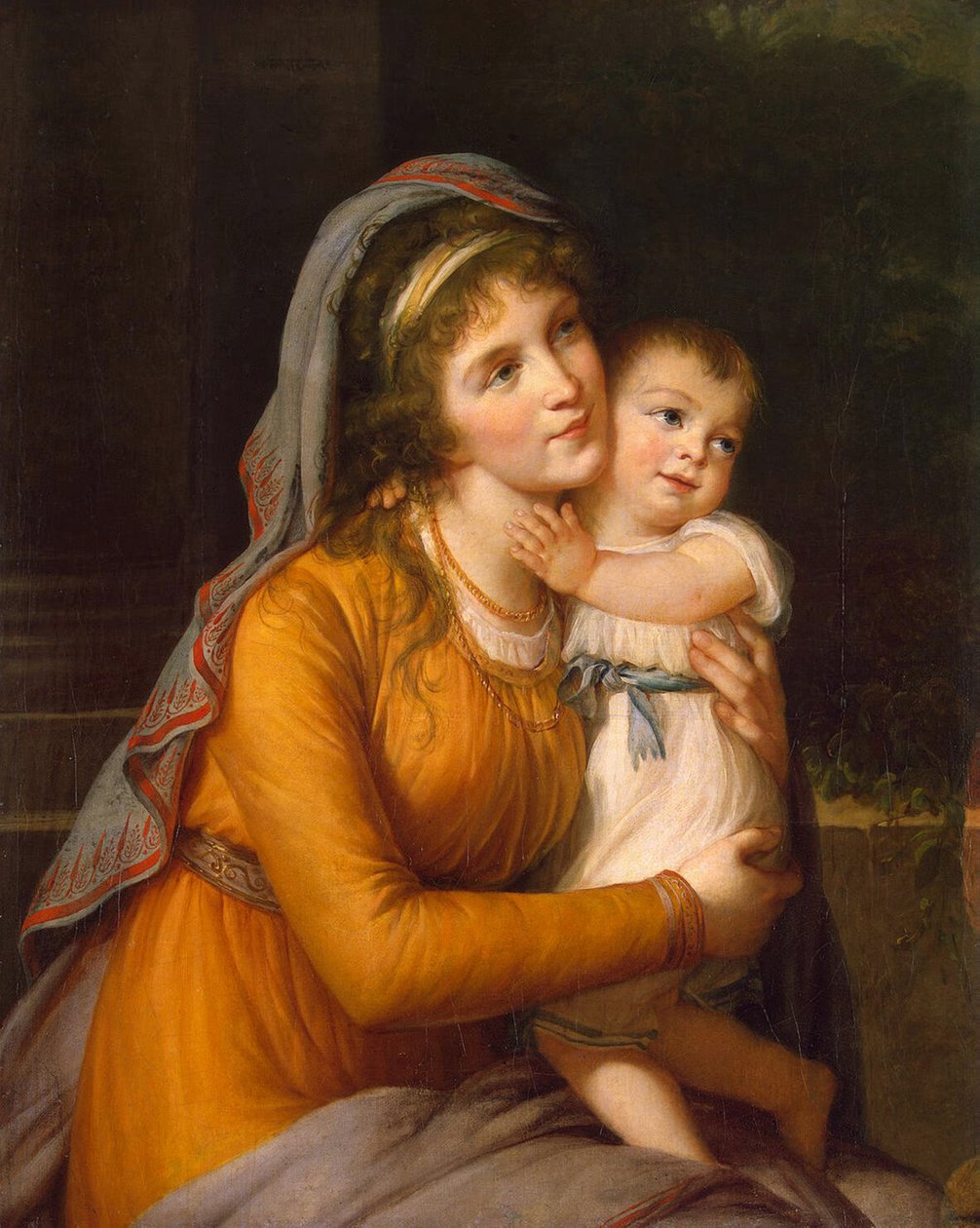 Retrato da baronesa Anna Sergeyevna Stroganova 1765-1824 com seu filho, c. 1800 de Elisabeth Louise Vigee Lebrun