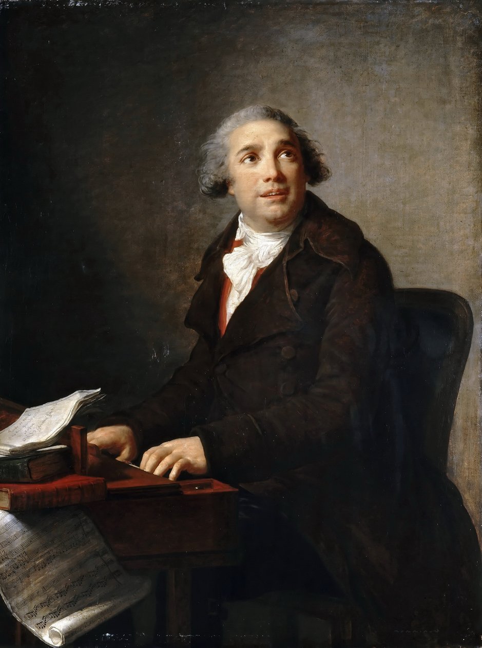 Retrato de Giovanni Paisiello 1740-1816 no cravo de Elisabeth Louise Vigee Lebrun