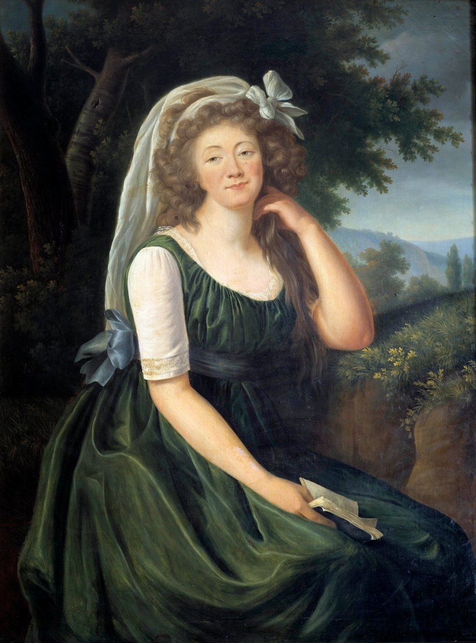 Retrato de Jeanne Becu, Condessa (ou Madame) du Barry (1743-1793), cortesã e amante de Luís XV, uma Louveciennes aos 46 anos de idade Pintura de Marie Elisabeth Louise Vigee Le brun (ou Vigee-Lebrun ou Vigee Lebrun) (1755-1842). Setembro de 1789. de Elisabeth Louise Vigee Lebrun