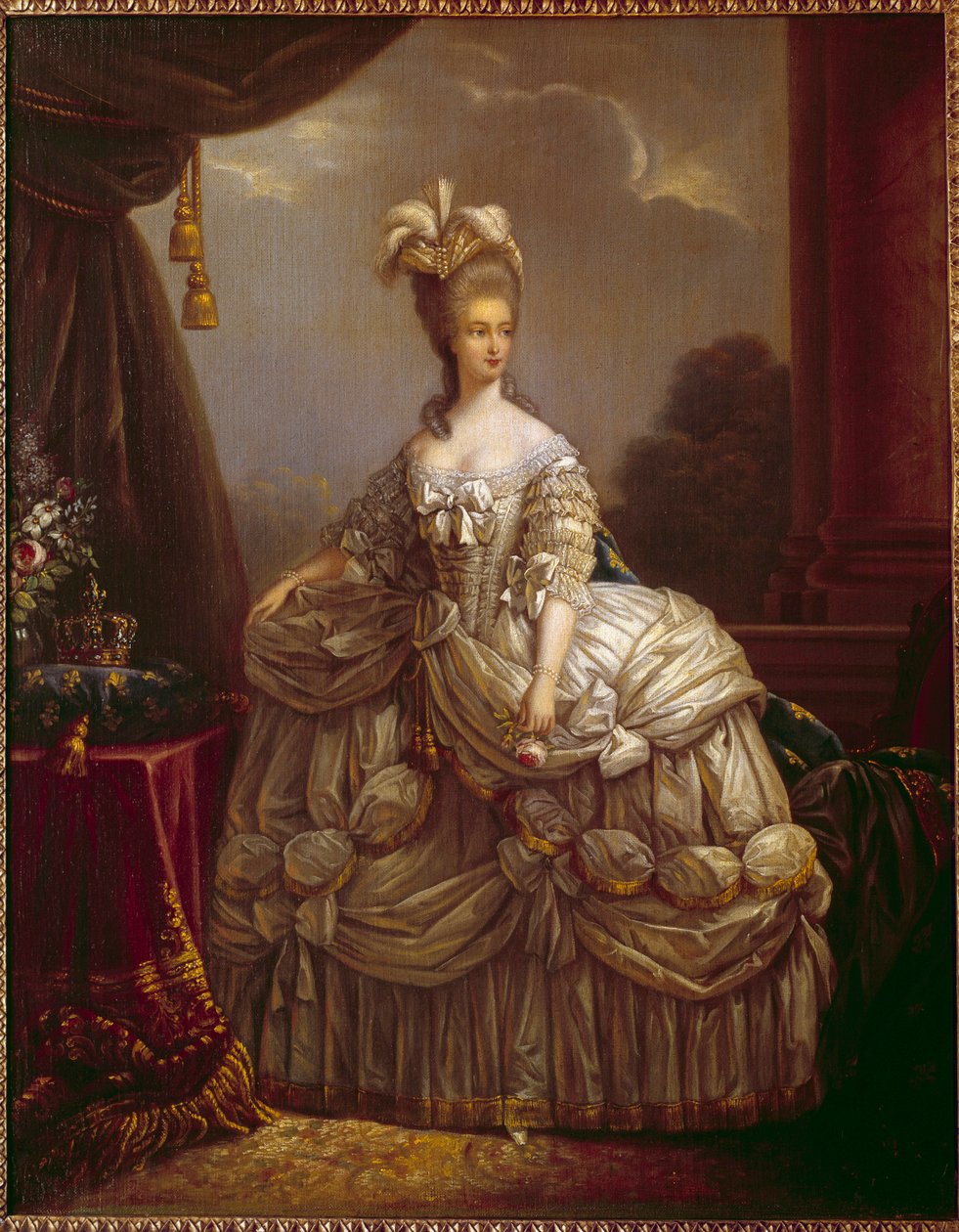 Retrato de Maria Antonieta de Lorraine Habsburg (1755-1793) Rainha de França Pintura de Marie Elisabeth Louise Vigee Le brun (ou Vigee-Lebrun ou Vigee Lebrun) (1755-1842) Século XVIII Compiegne, musee national du chateau de Elisabeth Louise Vigee Lebrun