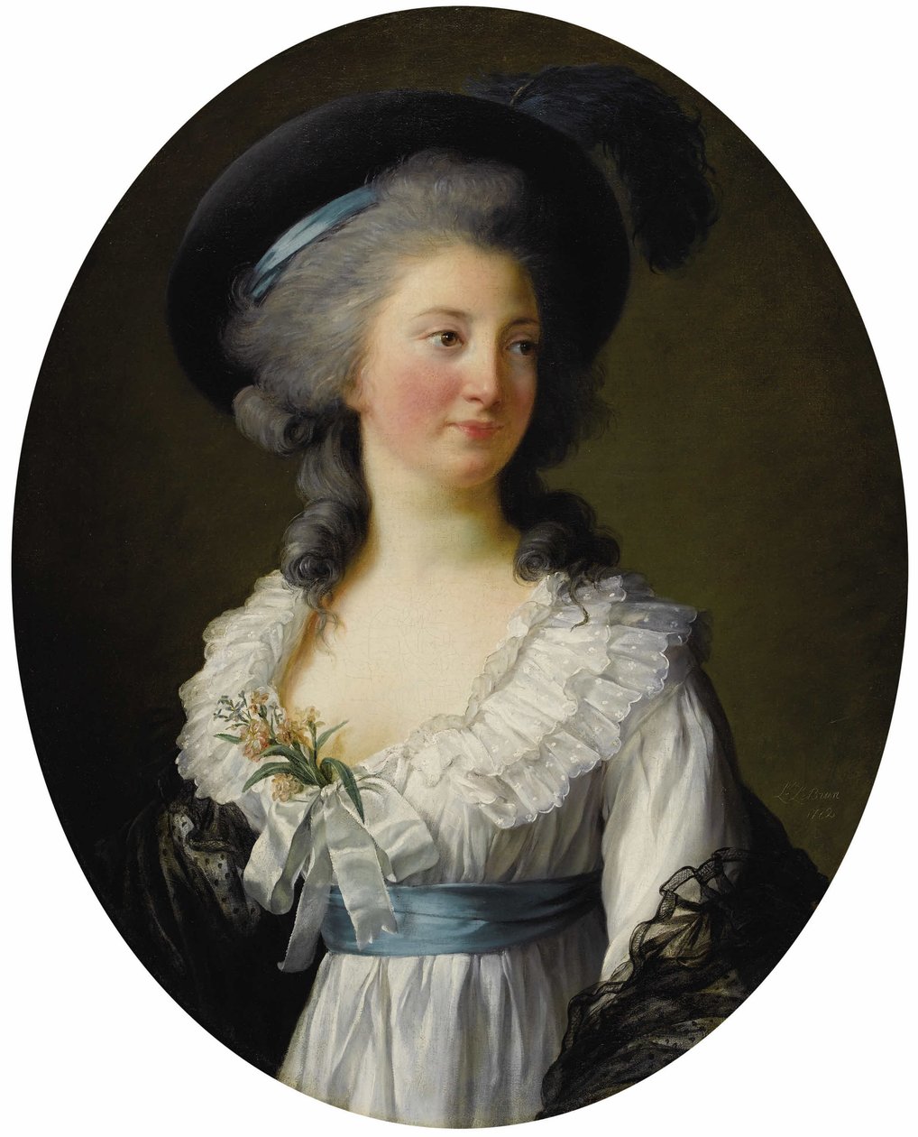 Retrato da princesa Elzbieta Izabela Lubomirska née Condessa Czartoryska 1736-1816 de Elisabeth Louise Vigee Lebrun