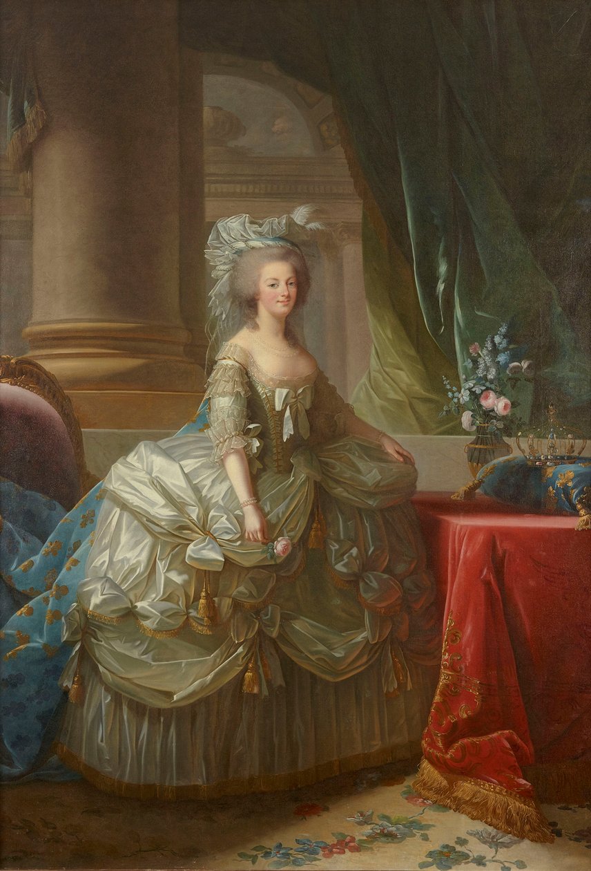Retrato da rainha Maria Antonieta da França 1755-1793, c. 1785 de Elisabeth Louise Vigee Lebrun