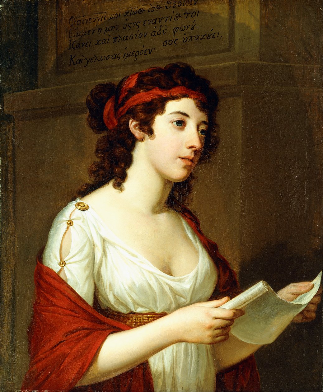 Retrato de uma senhora como Safo, de Elisabeth Louise Vigee Lebrun