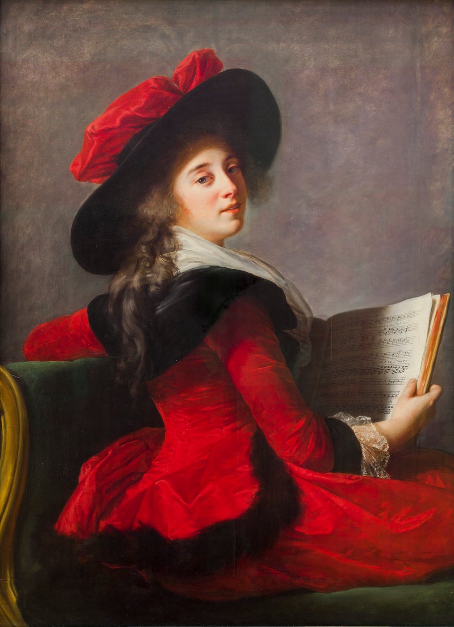 Retrato da Baronesa Crussol, esposa de Henri-Charles-Emmanuel de Crussol-Florensac, née Anne Mari de Elisabeth Louise Vigee Lebrun