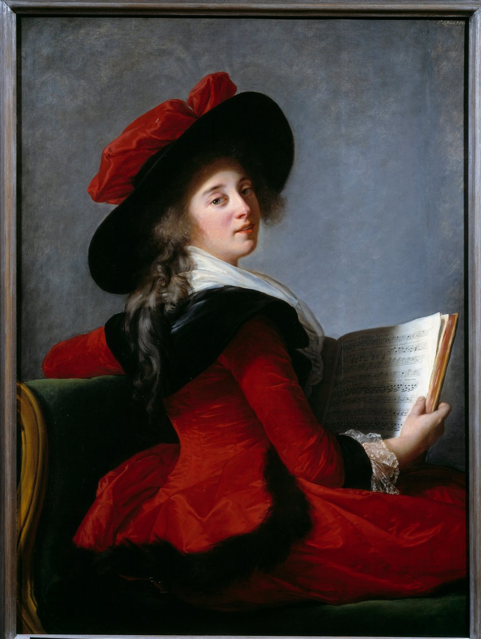 Retrato da Baronesa de Crussol. Pintura de Marie Elisabeth Louise Vigee Le brun (ou Vigee-Lebrun ou Vigee Lebrun) (1755-1842) de Elisabeth Louise Vigee Lebrun