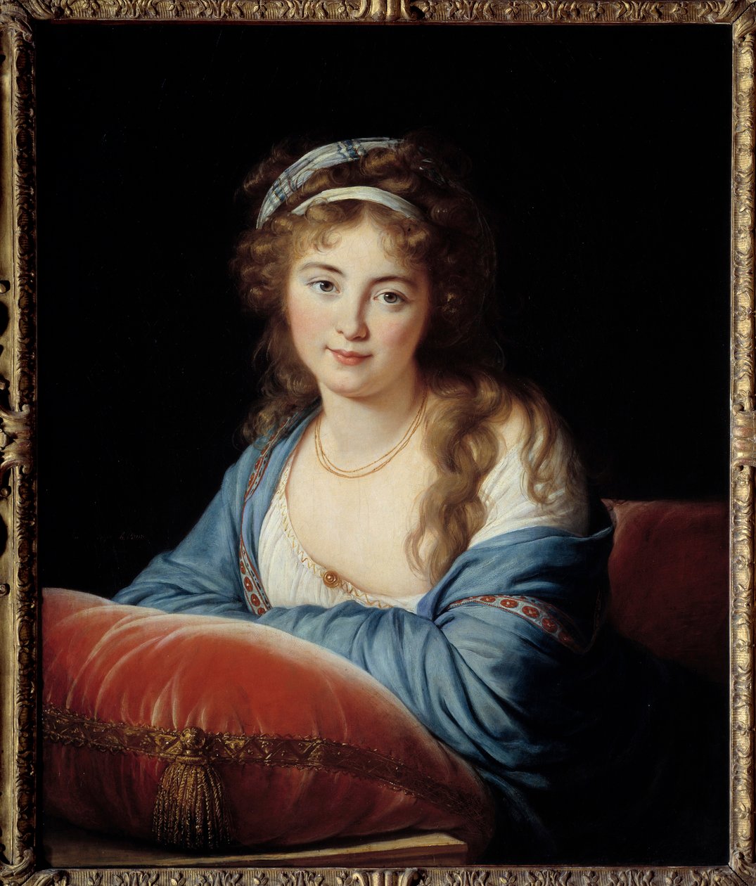 Retrato da Condessa Catherine Vassilievna Skavronskaia (1761-1829) Senhora de Honra de Catarina II da Rússia Pintura de Marie Elisabeth Louise Vigee Le brun (ou Vigee Lebrun ou Vigee Lebrun) (1755-1842) 1796 Sol. 0,66x0,8 m - Retrato da Condessa de Elisabeth Louise Vigee Lebrun