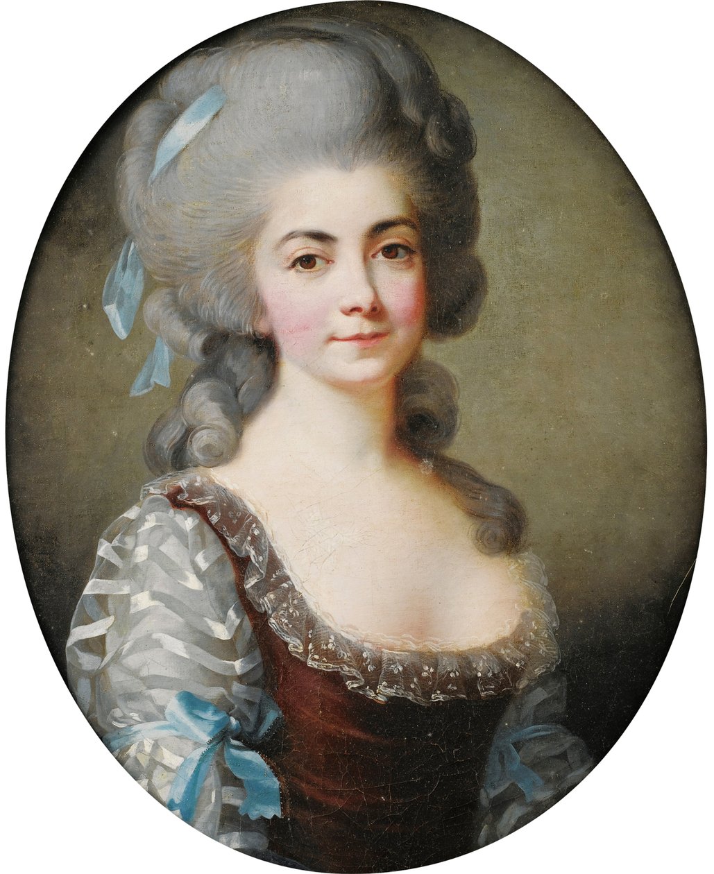 Retrato da cantora de ópera Antoinette Saint-Huberty 1756-1812, c. 1780 de Elisabeth Louise Vigee Lebrun