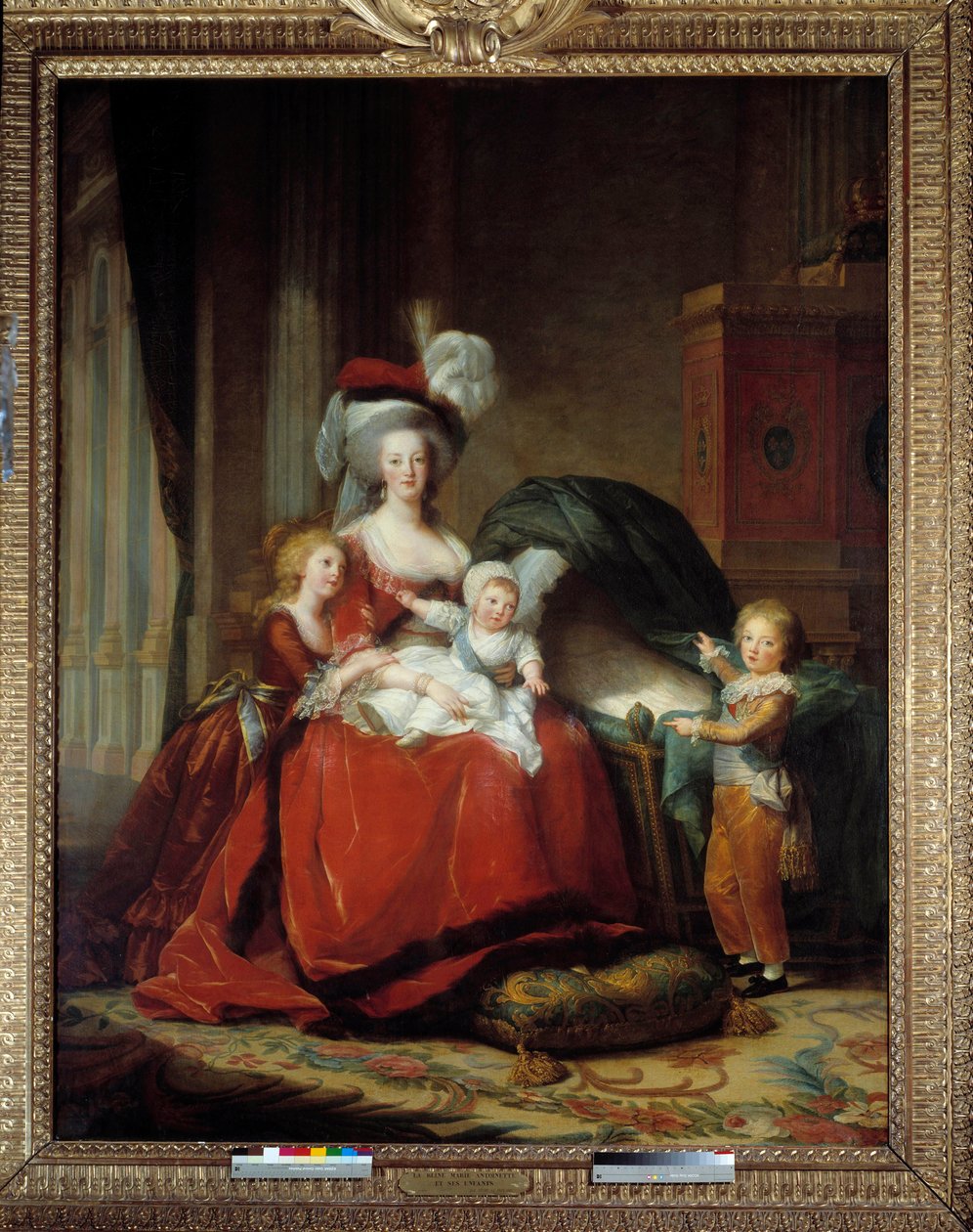 Retratos de Maria Antonieta (Maire-Antoinette) de Lorraine Habsbourg (1755-1793) Rainha de França e seus filhos de Elisabeth Louise Vigee Lebrun