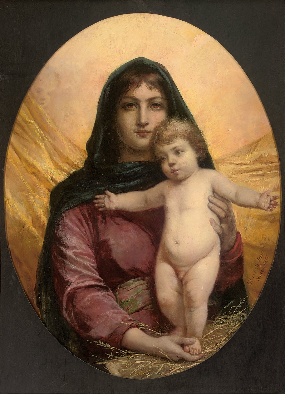 A Madona e o Menino, 1881 de Elisabeth Maria Anna Jerichau Baumann