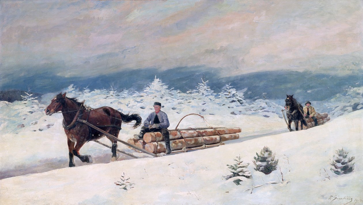 Transporte de madeira de Elisabeth Sinding
