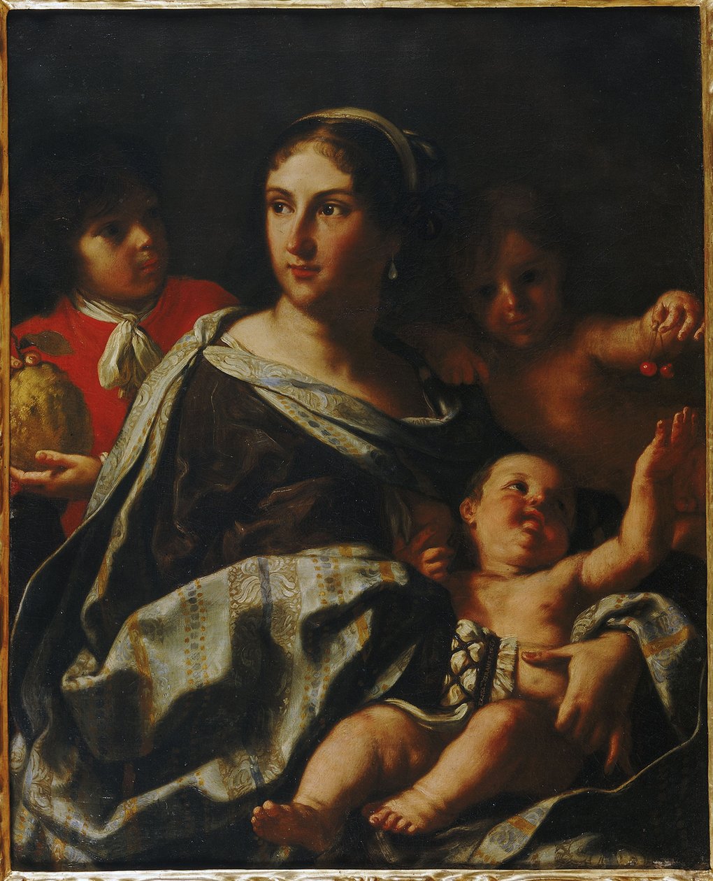 Retrato de Anna Maria Ranuzzi como Alegoria da Caridade, 1665. de Elisabetta Sirani