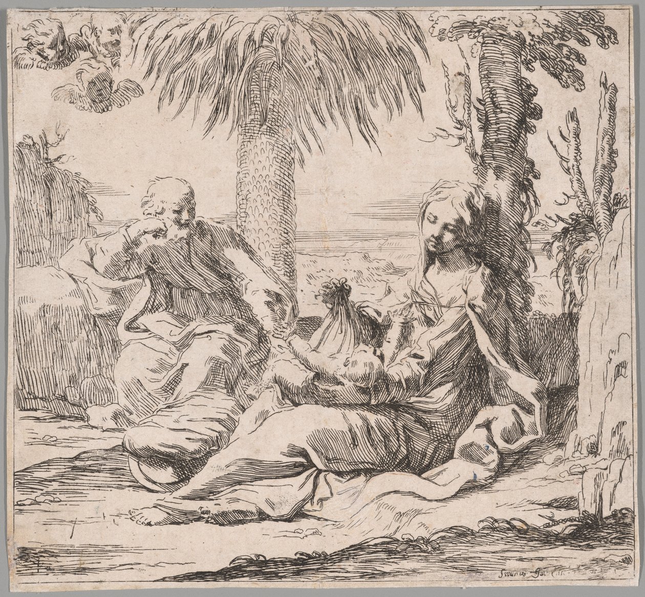 O resto da fuga para o Egito de Elisabetta Sirani