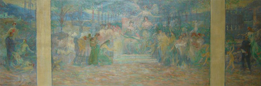 Deveres da cidade - Estudo para o tríptico da Câmara Municipal do Rio de Janeiro Palácio Pedro Ernesto de Eliseu Visconti
