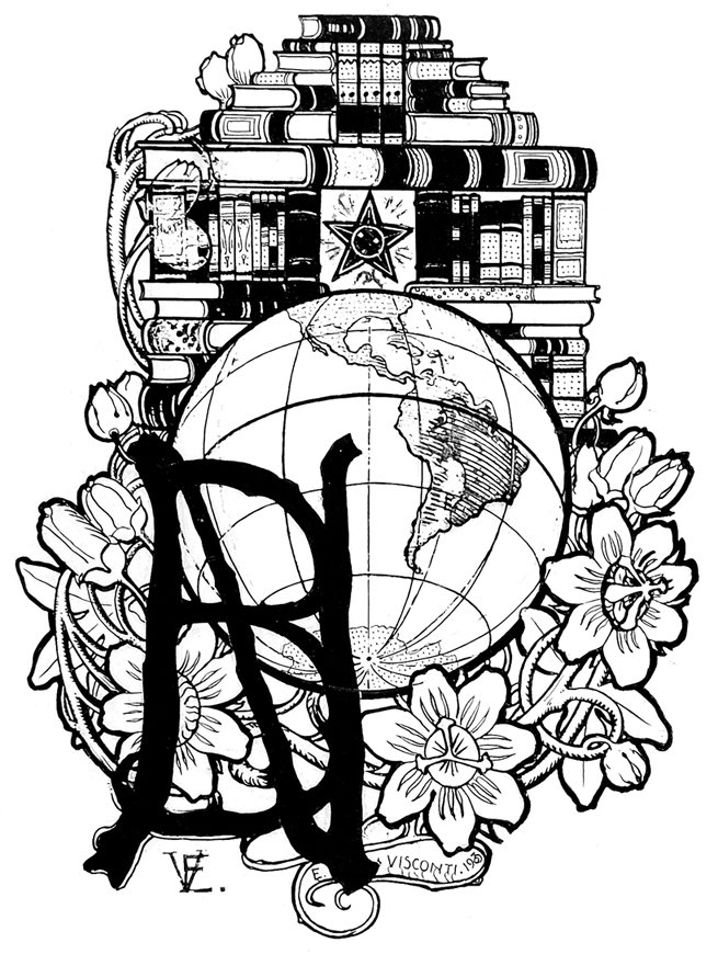 Emblema da Biblioteca Nacional do Brasil de Eliseu Visconti