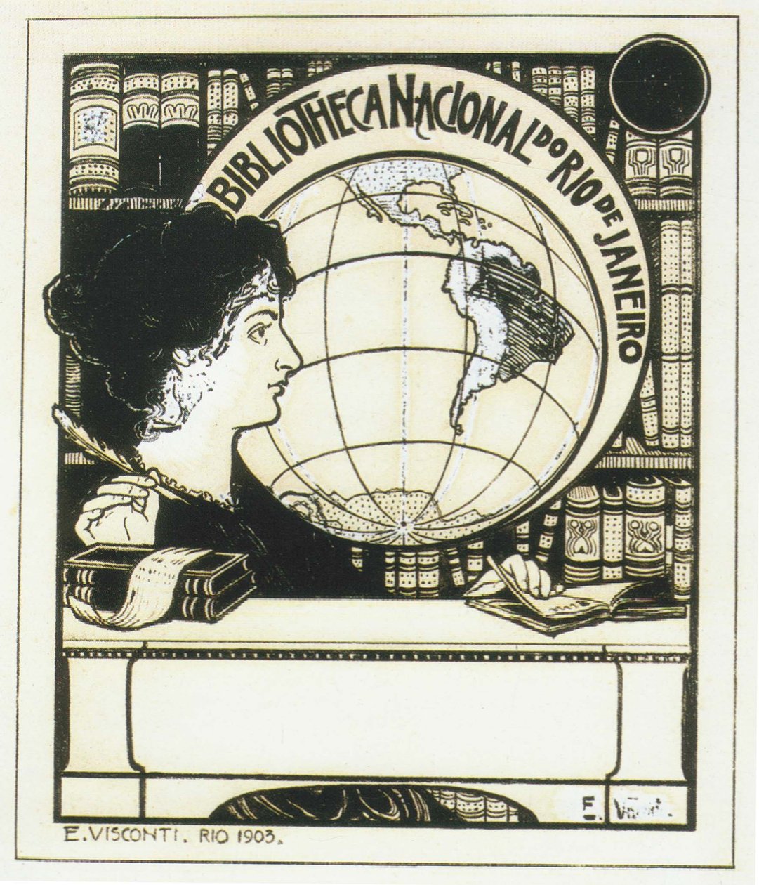Ex-libris da Biblioteca Nacional do Brasil de Eliseu Visconti