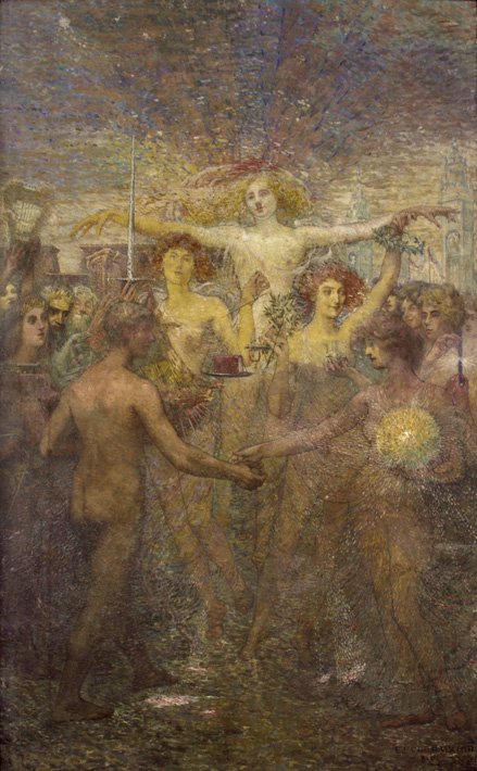 Instrução Solidariedade Humana - Painel da Biblioteca Nacional do Brasil de Eliseu Visconti