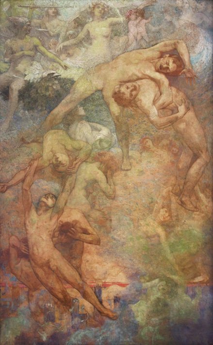 Progresso - Painel da Biblioteca Nacional do Brasil de Eliseu Visconti