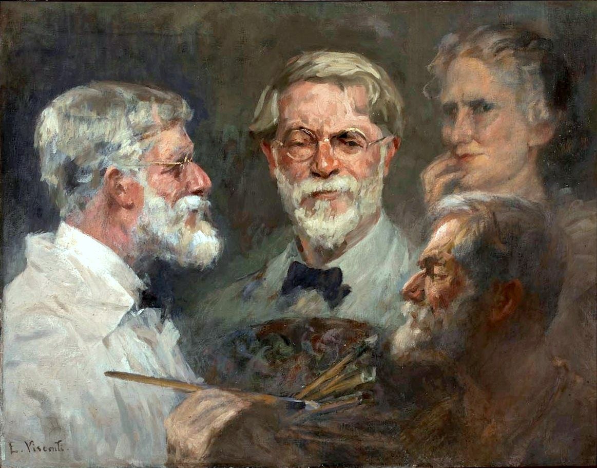 Auto-retrato em três posições de Eliseu Visconti