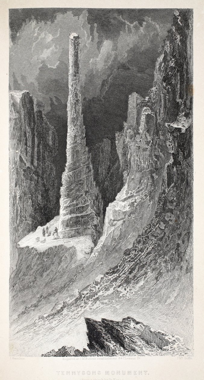 Monumento de Tennyson, ilustração de &39;A segunda expedição Grinnell em busca de Sir John Franklin ...&39;, 1856 de Elisha Kane