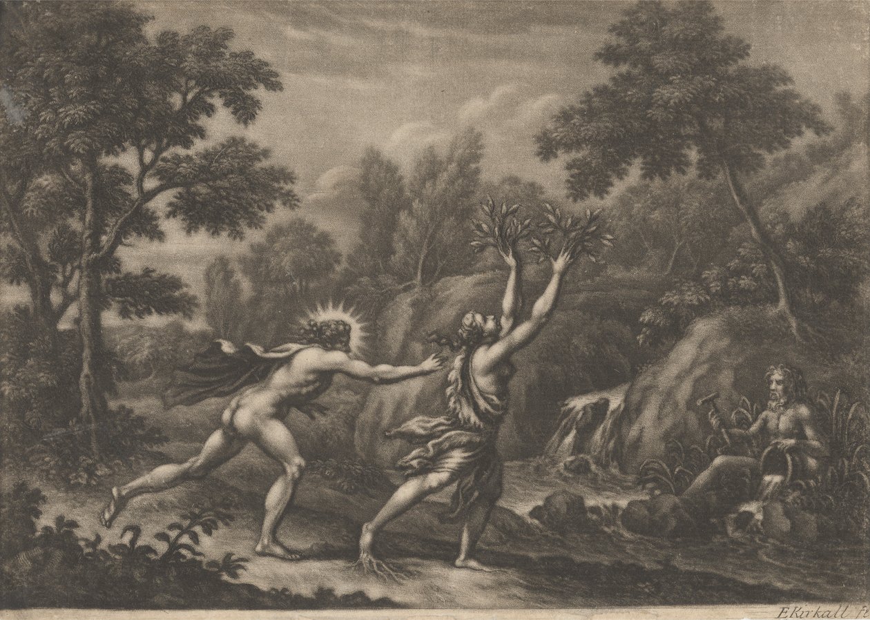 Apollo e Daphne de Elisha Kirkall