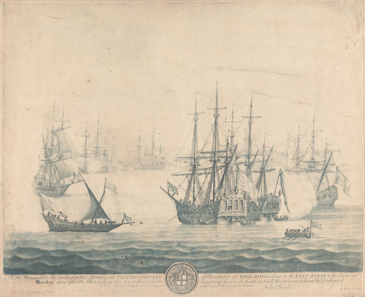 Vista de Bombaim de Elisha Kirkall
