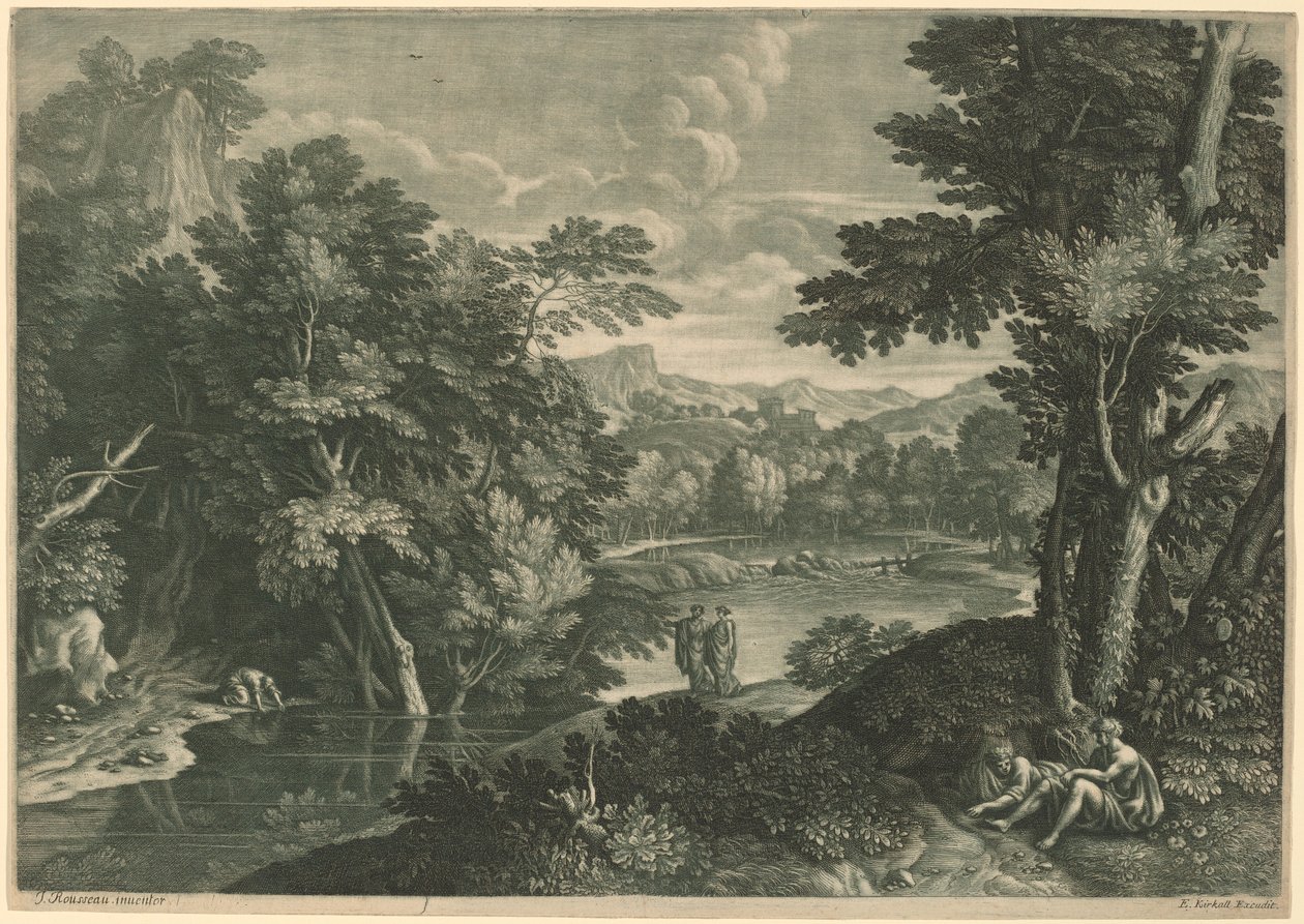 Paisagem de Elisha Kirkall, after Jacques Rousseau