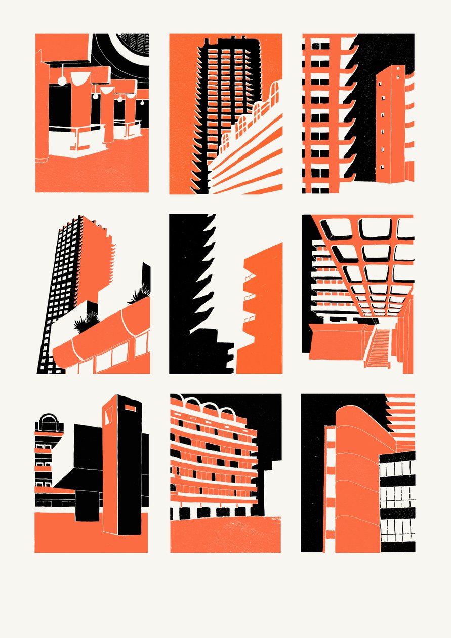 Barbican, 2014 (papel de parede) de Eliza Southwood