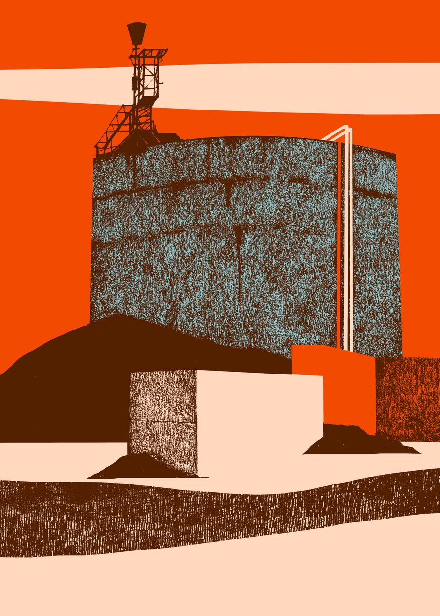 Container, 2014 (impressão de tela) de Eliza Southwood