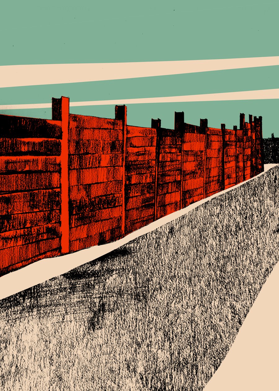 Jarrah Wall, 2014 (papel de parede) de Eliza Southwood