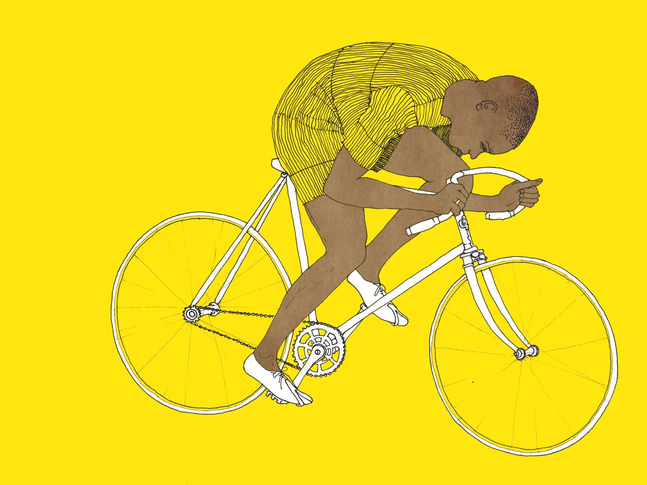 Major Taylor amarelo, 2014 (papel de parede) de Eliza Southwood